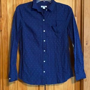 Old navy button down polka dot shirt